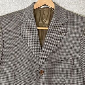 Lardini 100% Wool Blazer Sport Coat Jacket 40R ‎ MicroHoundstooth  Made in Italy